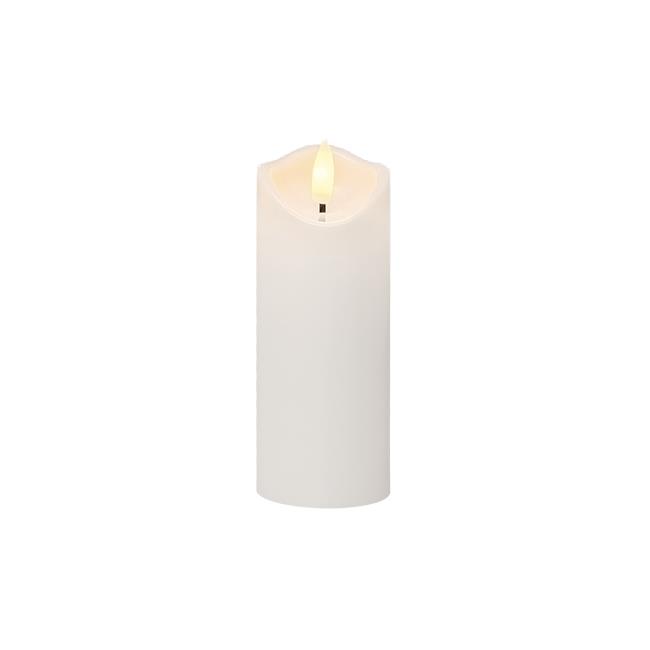 LED sviečka 15 cm 8 lm 2000K extra teplá biela IP20 – biela, efekt plameňa, 2× AA
