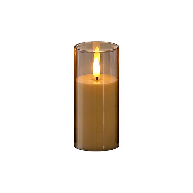 LED sviečka 15 cm 8 lm 2000K extra teplá biela IP20 – dymová, efekt plameňa, 3× AA