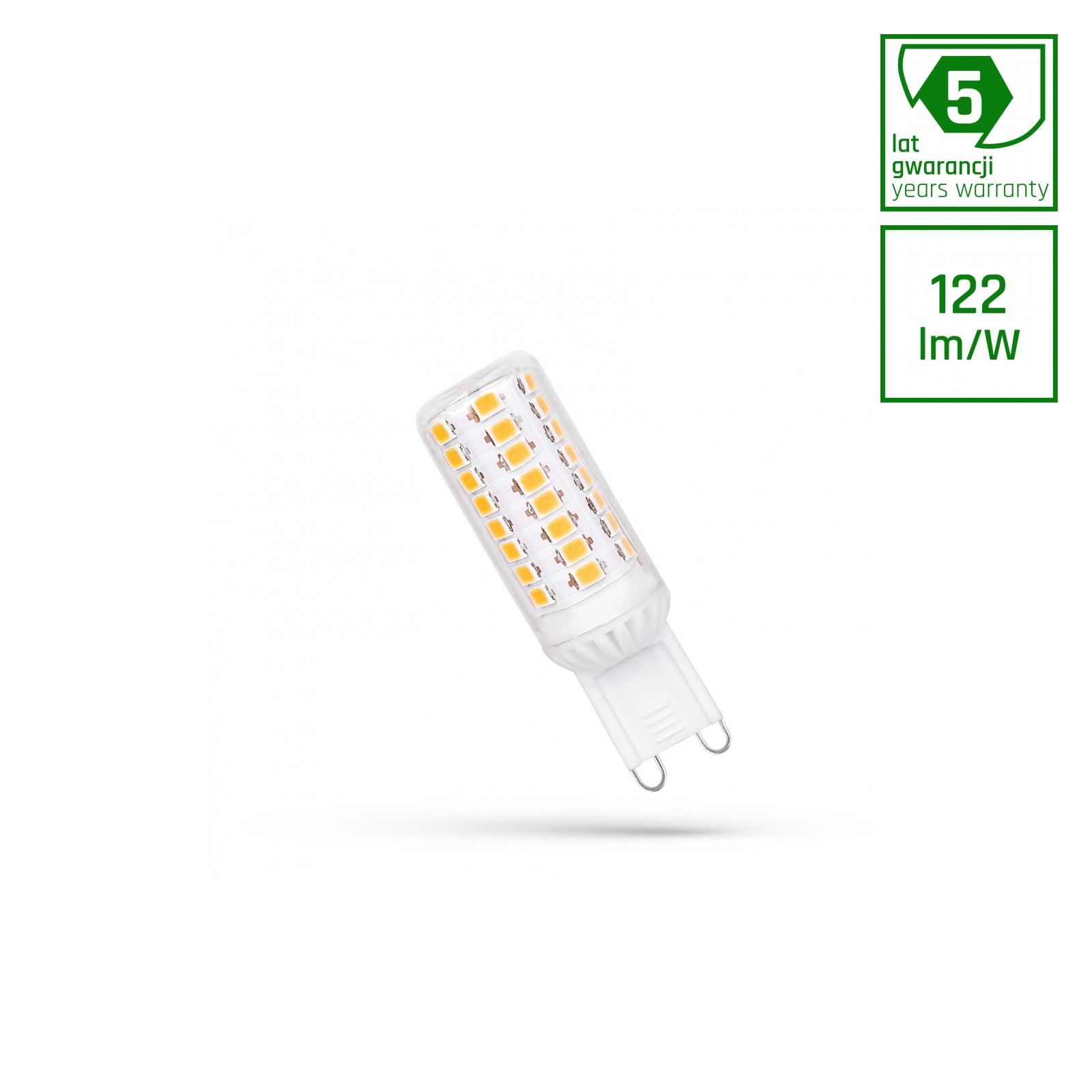 G9 LED 4.5W STUDENÁ BIELA  + ZÁRUKA 5 ROKOV