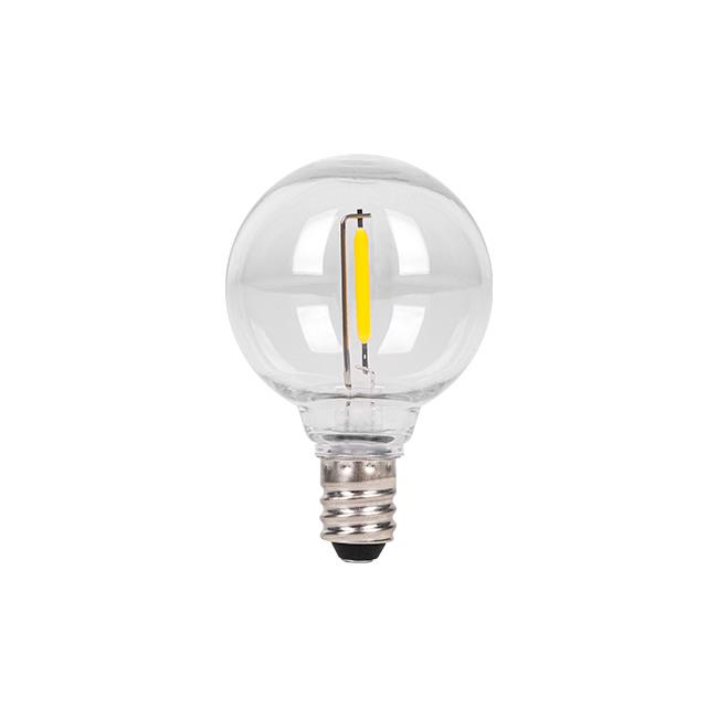 LED žiarovka E12  teplé svetlo s vláknom G40 24V 1W  5 ks