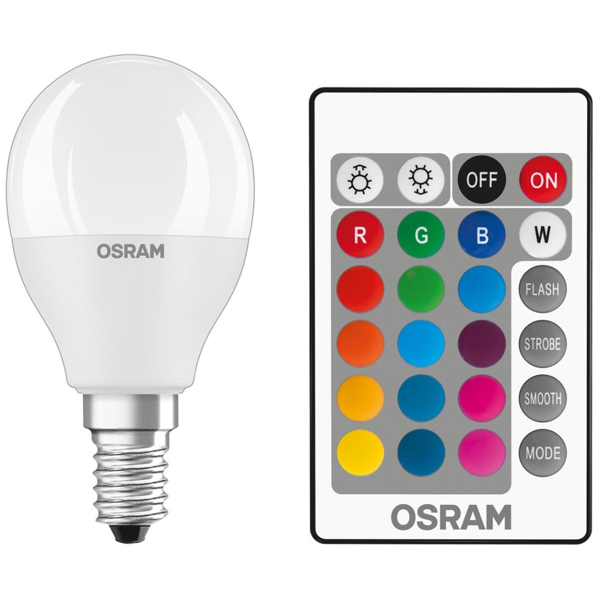 LED ŽIAROVKA E14 P45 5,5W RGBW 200° OSRAM STAR + DO