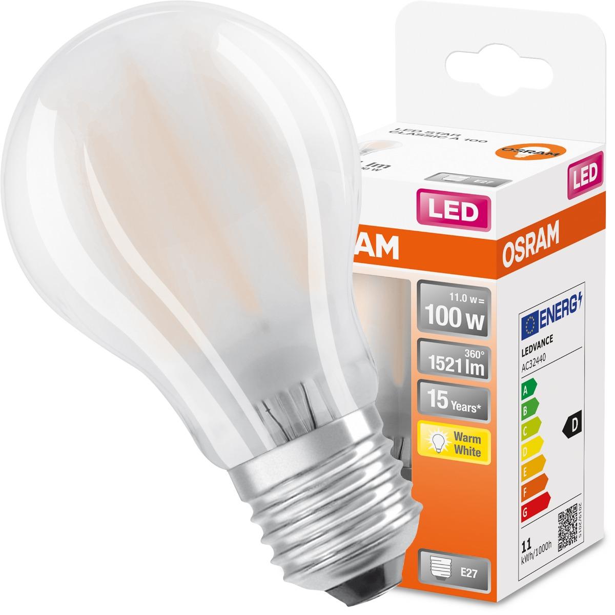 E27 LED MILK  A60 11W TEPLÁ BIELA 360° FILAMENT OSRAM STAR