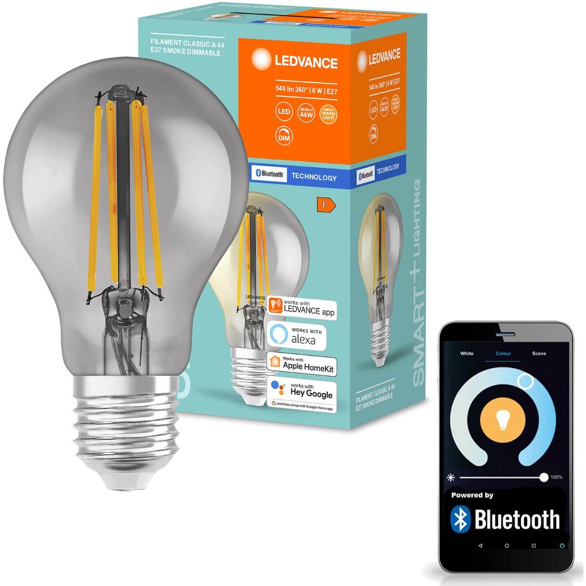 LED ŽIAROVKA E27 A60 6W 540LM 2500K WARM FILAMENT LEDVANCE SMART+ BLUETOOTH DIMMABLE