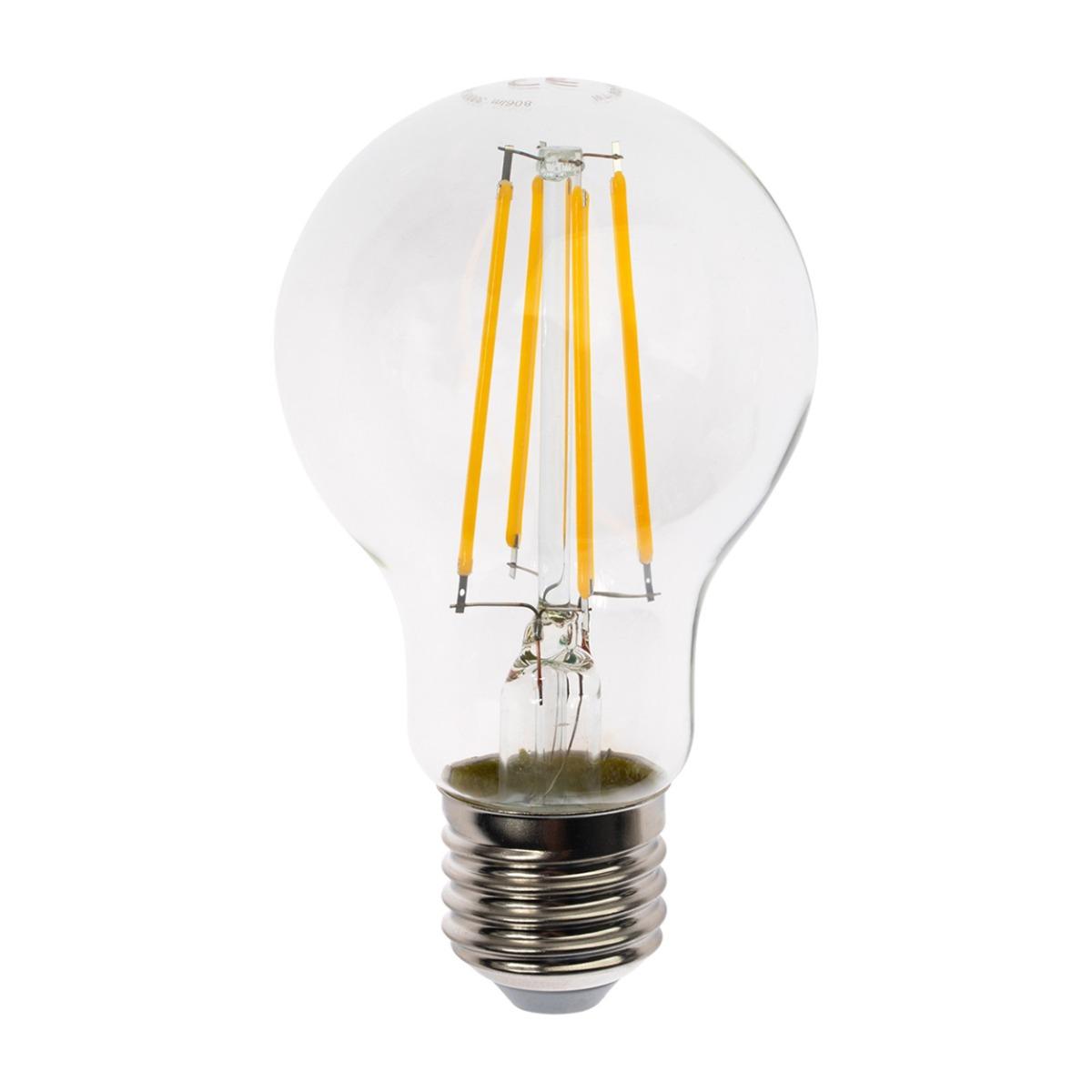 E27 LED A60 7W 3000K TEPLÁ BIELA 360° FILAMENT POLUX