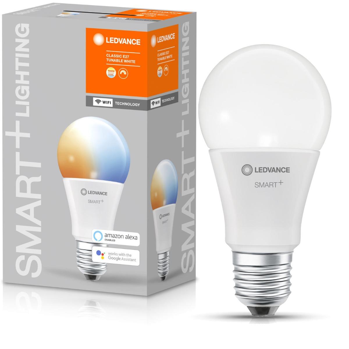 LED ŽIAROVKA E27 A60 9W 806LM CCT LEDVANCE SMART+ WIFI STMIEVATEĽNÁ