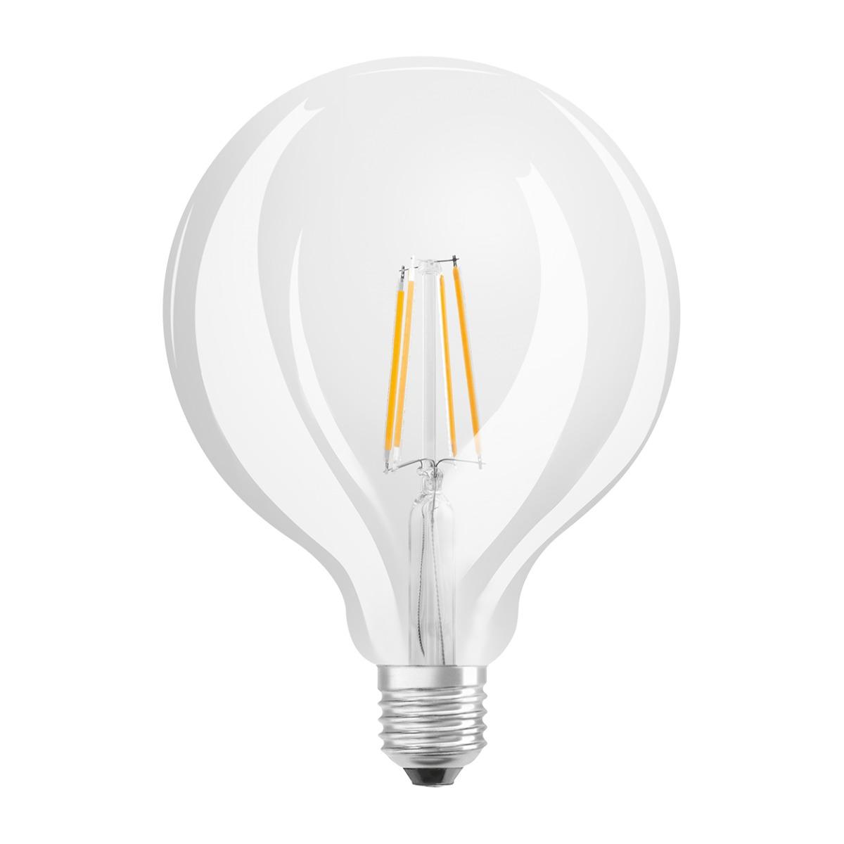 E27 LED G125 6,5W TEPLÁ BIELA 360° FILAMENT OSRAM PARATHOM