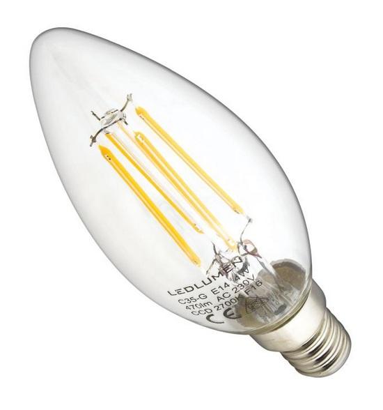 LED ŽIAROVKA FILAMENT 4W TEPLÁ BIELA CCD E14 