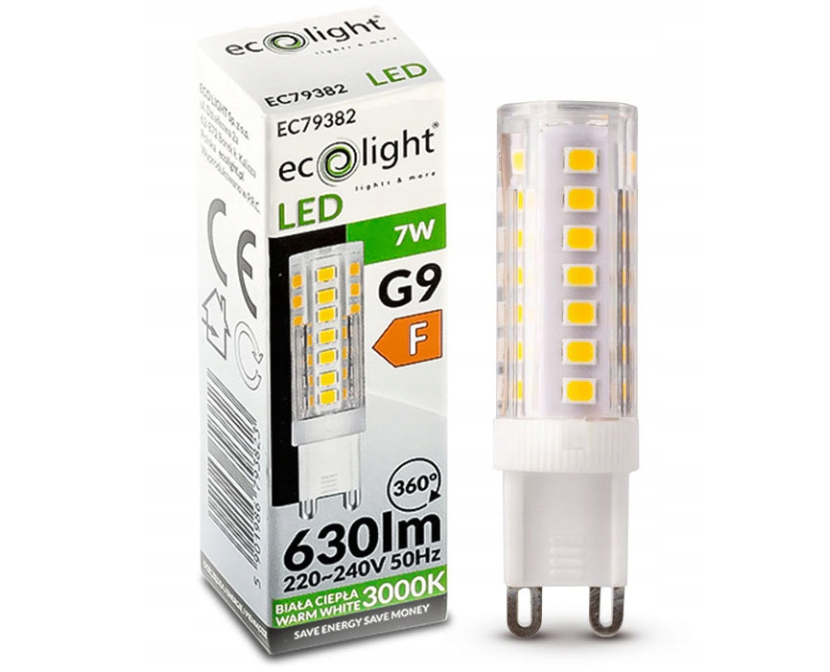 G9 LED 7W - STUDENÁ BIELA