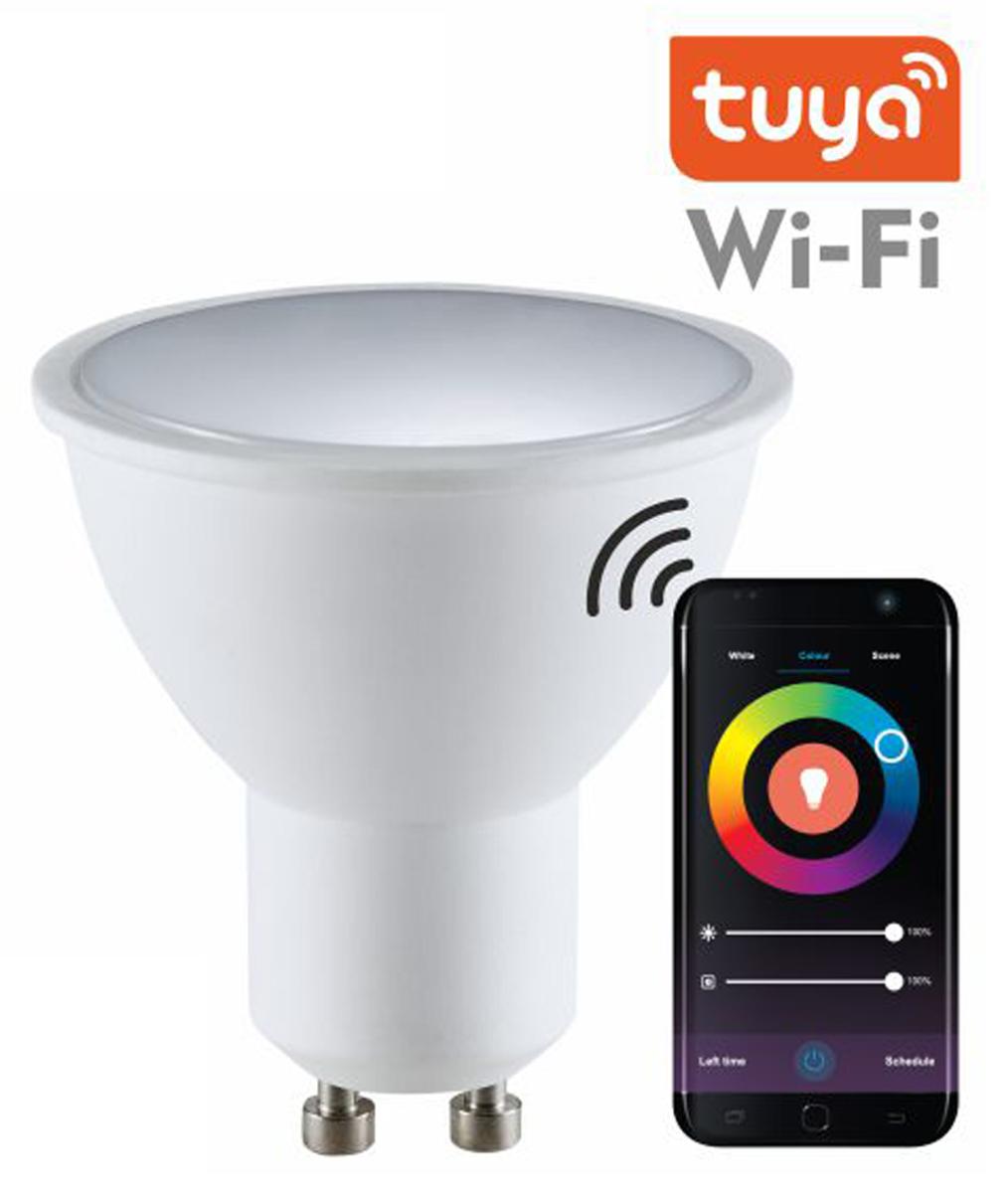 LED ŽIAROVKA GU10 5,5W 400LM RGB POLUX SMART WIFI TUYA