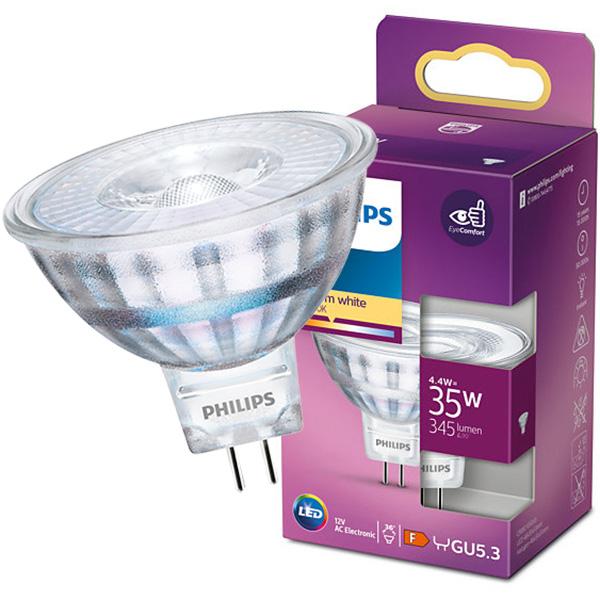 LED ŽIAROVKA GU5.3 MR16 4,4W TEPLÁ BIELA 36° 12V PHILIPS