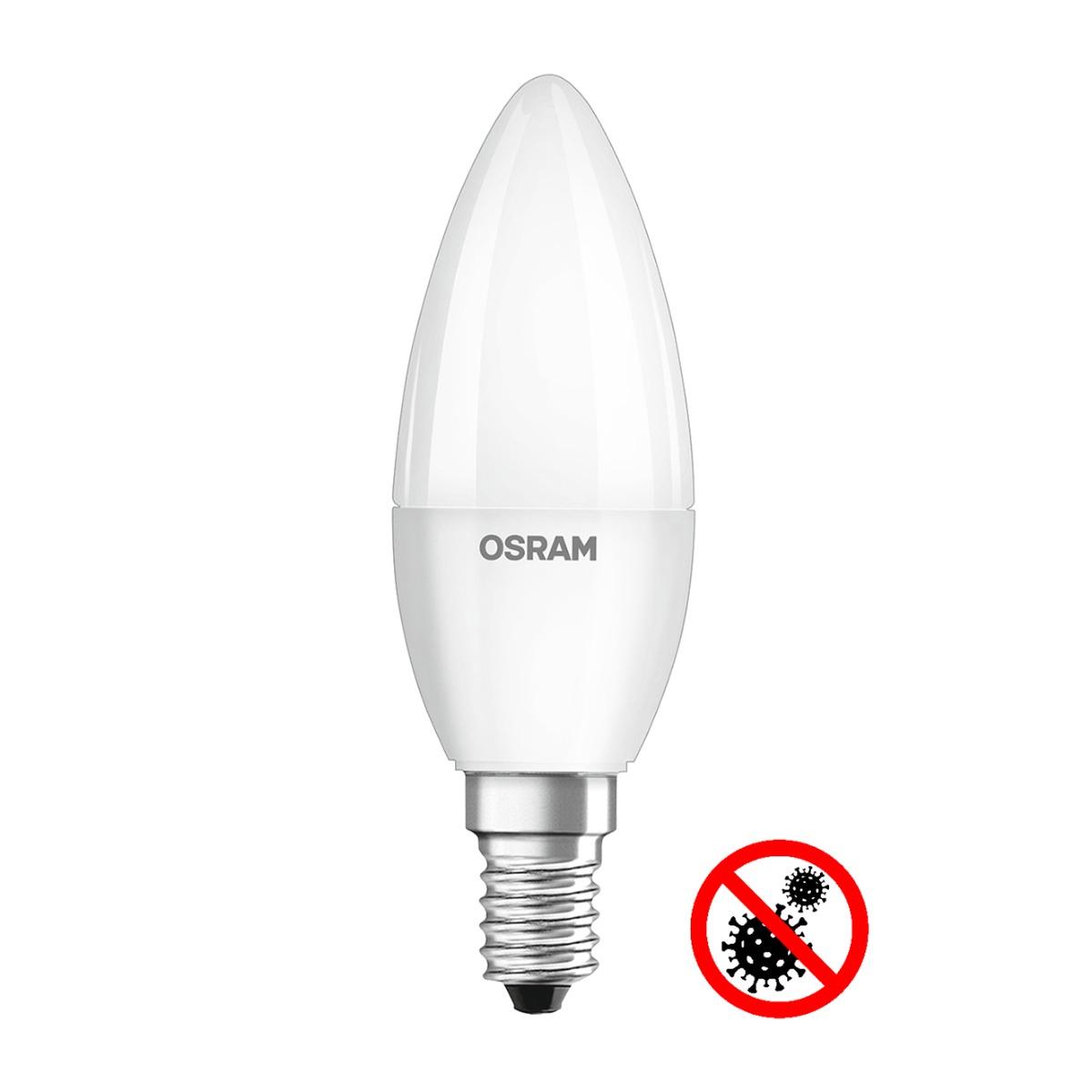 LED ŽIAROVKA LED E14 B35 5,5W NEUTRALNA 200° OSRAM  ANTIBAKTERIÁLNA