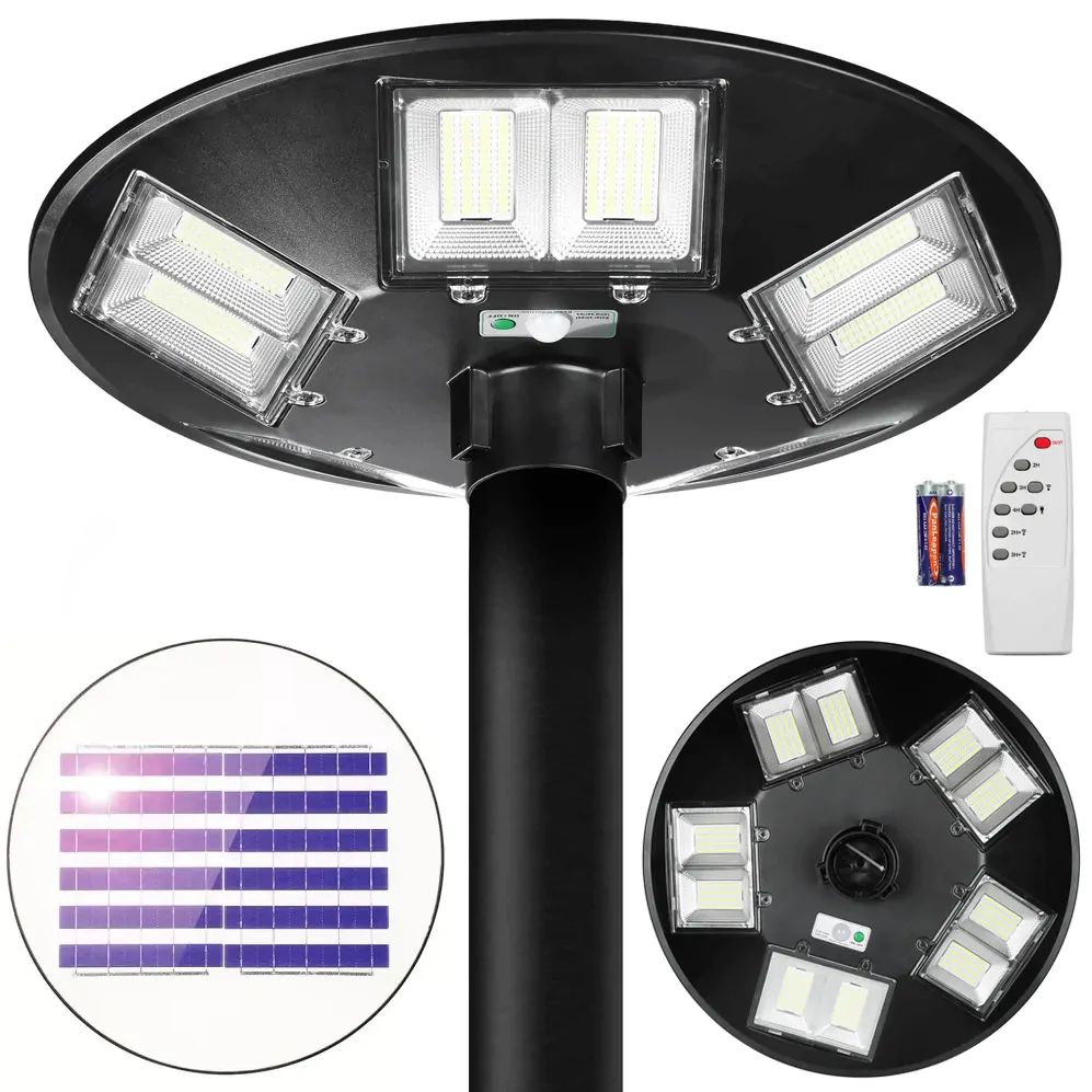 LEDLIGHT Solárna lampa LED UFO 200W / 2000W s pohybovým senzorom a diaľkovým ovládaním