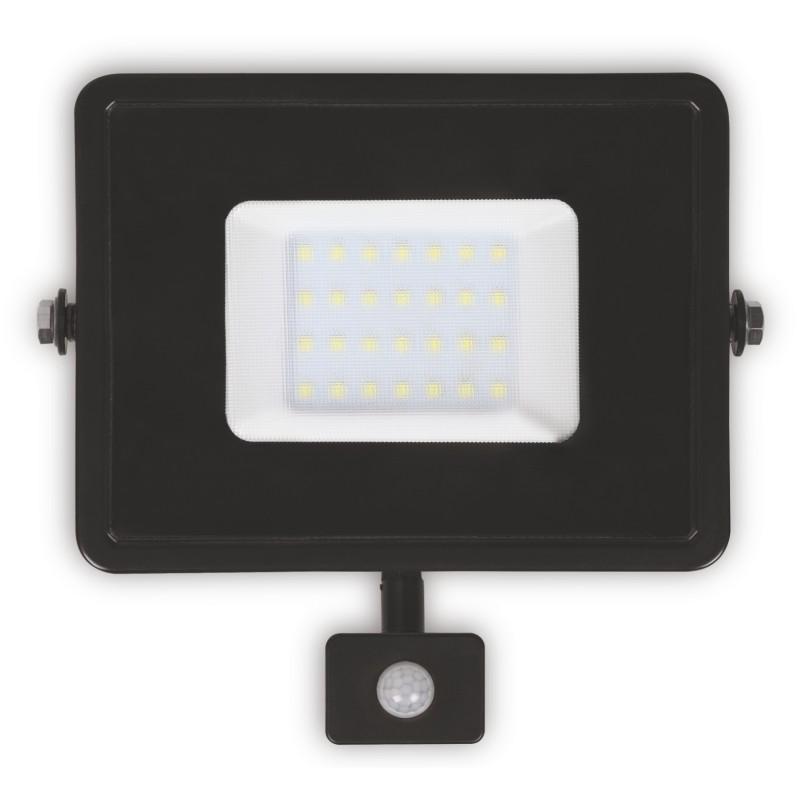 LED REFLEKTOR LUMAX PLATI  30W + SENZOR POHYBU, TEPLÁ BIELA