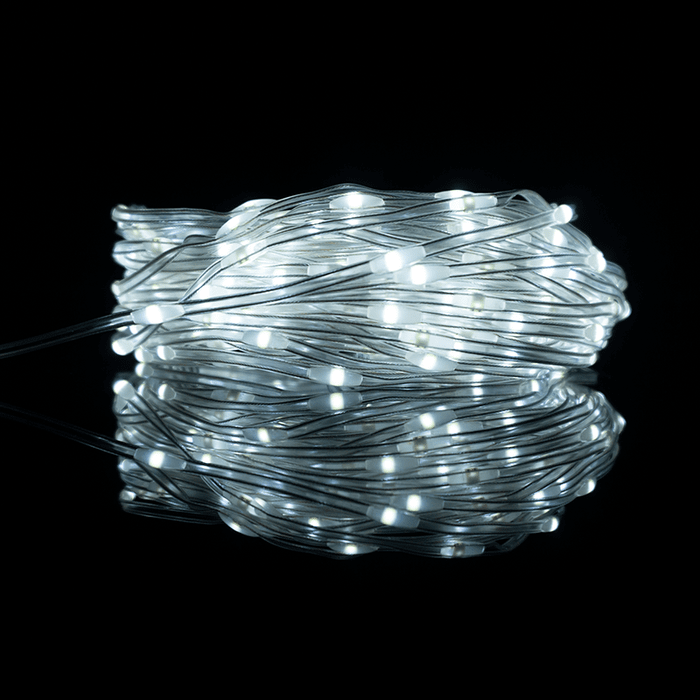 Magické LED svetielka 300 LED, 30 m, 2,5 W, studená biela, IP65/IP20 – USB, APP