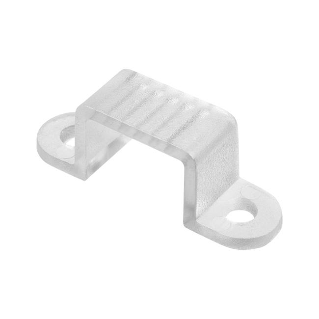 Montážne držiaky pre COB LED pásy 230V – priehľadné, 10 ks