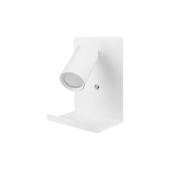 Nástenná lampa na čítanie Kaliso GU10 biela s USB A