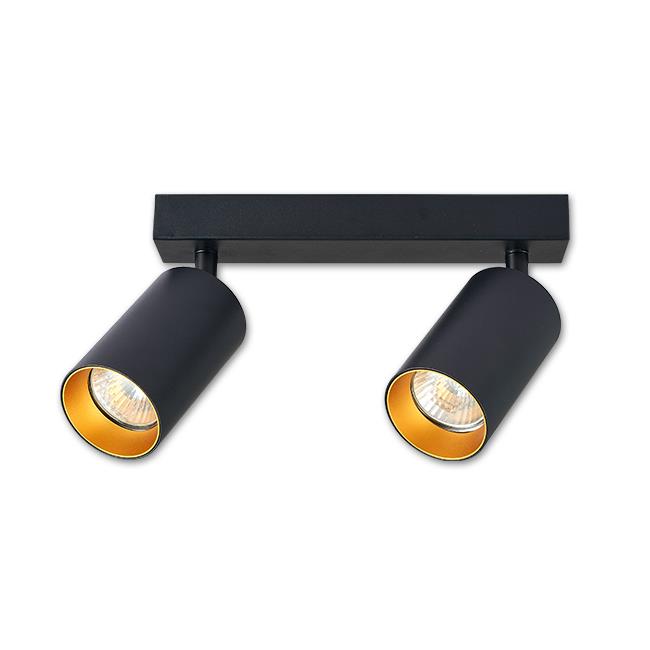 Nástenné svietidlo GU10 LED Eris Gold pohyblivé x2 čierne
