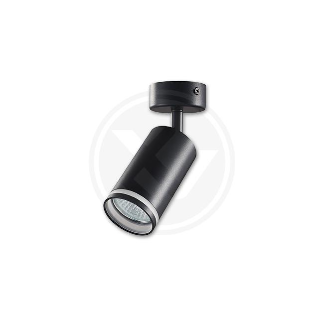 Nástenné svietidlo GU10 LED Ring 55mm pohyblivé x1 čierne