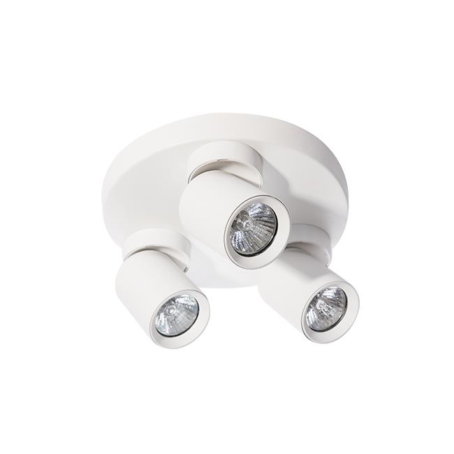 Nástenné svietidlo GU10 LED Timo pohyblivé x3 biele okrúhle