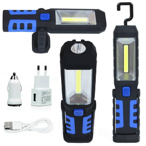 Nbíjateľná 5W pracovná LED lampa s háčikom a magnetickou základňou