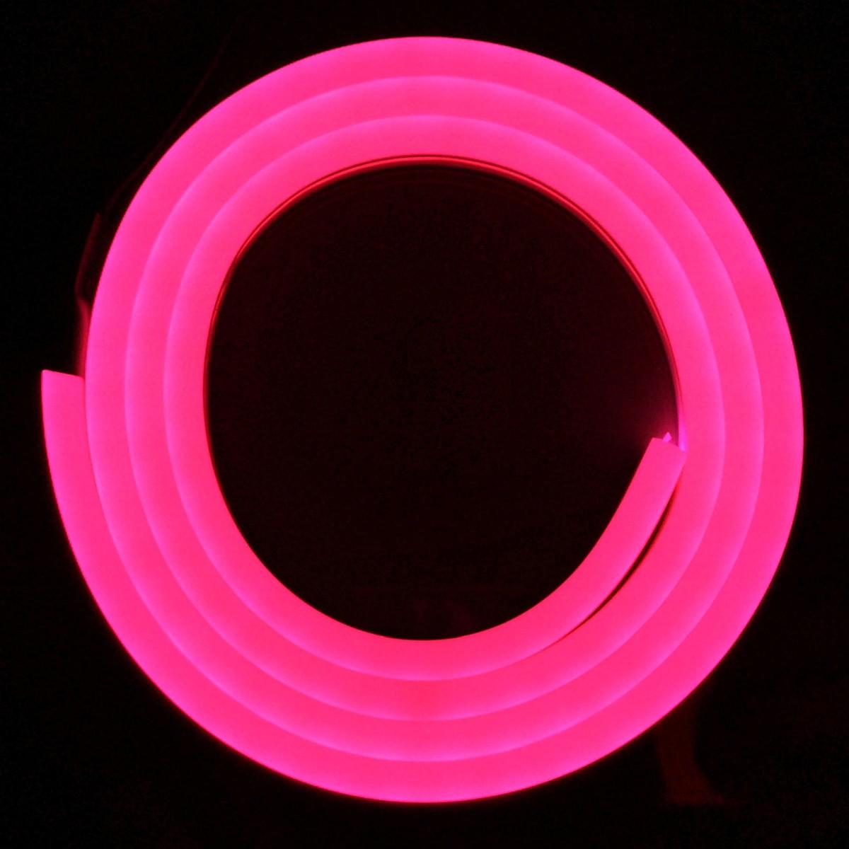 Neón FLEX 6x12 mm 120 LED 12V  ROSE, IP65 (1 meter)