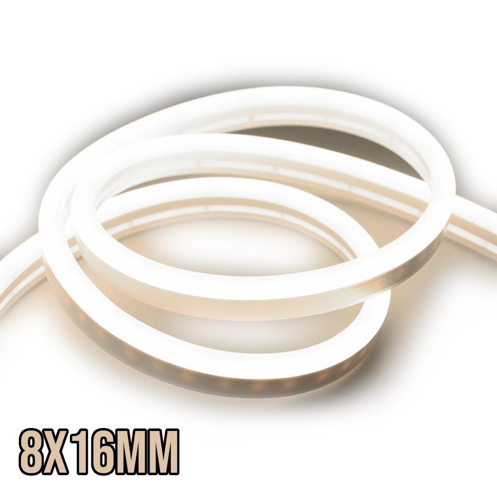 Neón FLEX 8x16mm 120 LED 12V – biely neutrál (1 m)