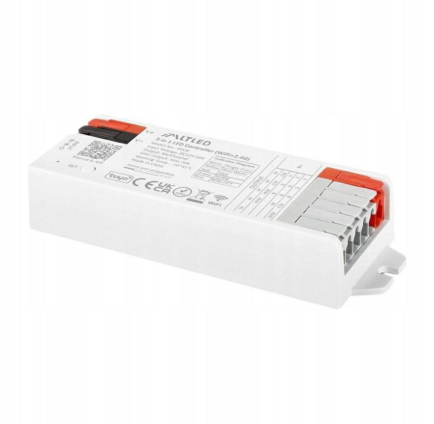 Ovládač LED pásu 5v1 IMLTLED iH5W WiFi 20A (12–24 V) – Tuya