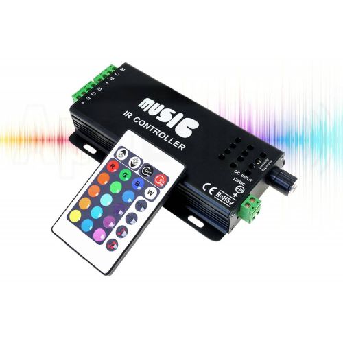 Ovládač RGB Music IR 12V - 24V 18A