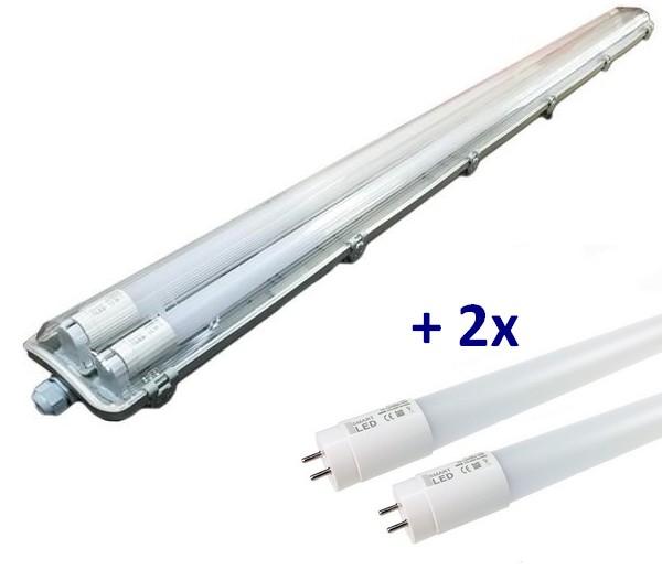 PRACHOTESNÉ SVIETIDLO 150CM S LED TRUBICAMI T8 2X22W NEUTRÁLNA BIELA