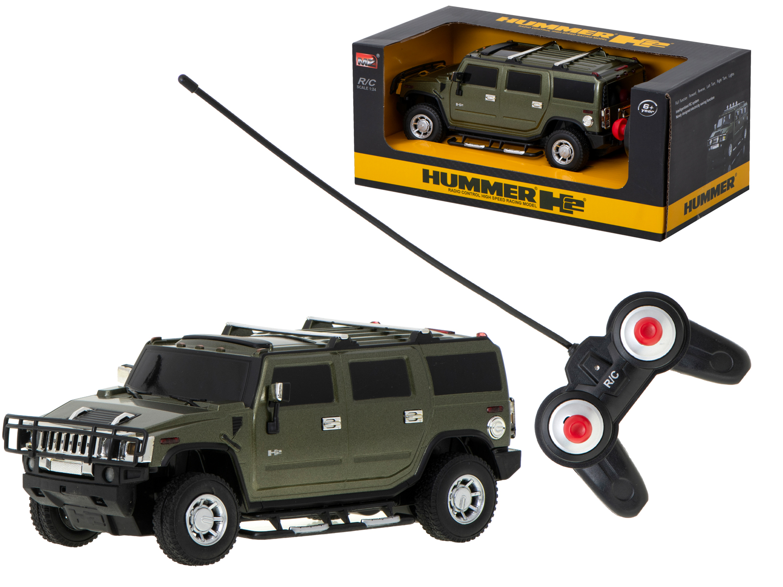 RC AUTO HUMMER H2 - LICENCIA 1:24 ZELENÁ