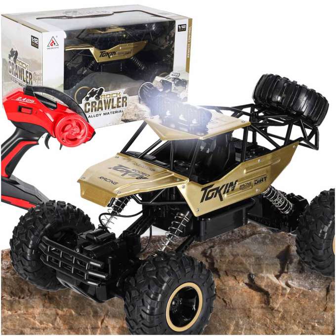 RC auto Rock Crawler 1:12 4WD METAL zlaté