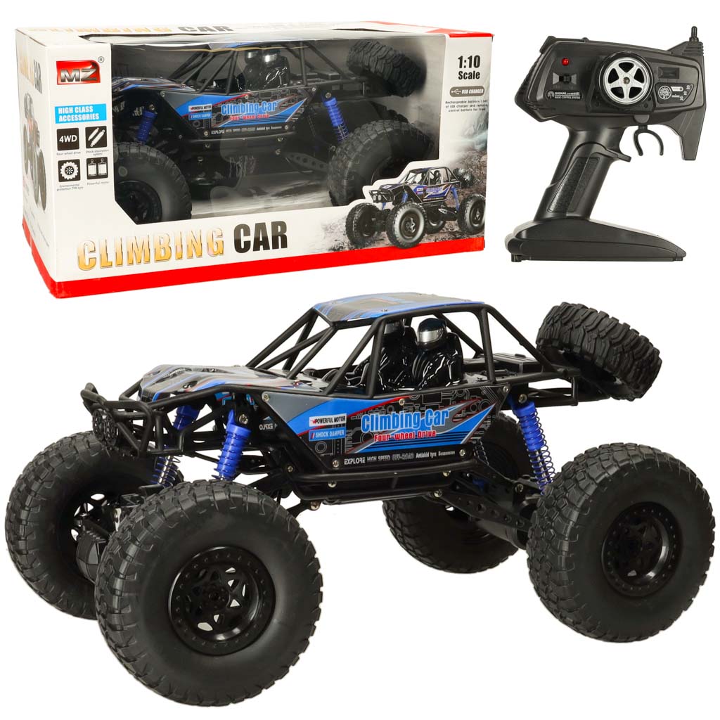 RC PÁSOVÉ LEZECKÉ AUTO 1:10 4WD 48CM MODRÉ