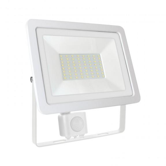 Reflektor LED 50W s pir čidlom slim - biely rám