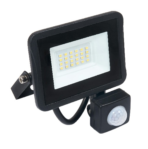 Reflektor LED IVO s PIR senzorom - 20W - IP65 - 1700Lm - studená biela - 6000K