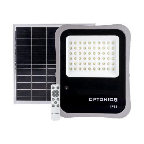 Reflektor LED solárny + Diaľkový ovládač EQUIV 20W Studená biela