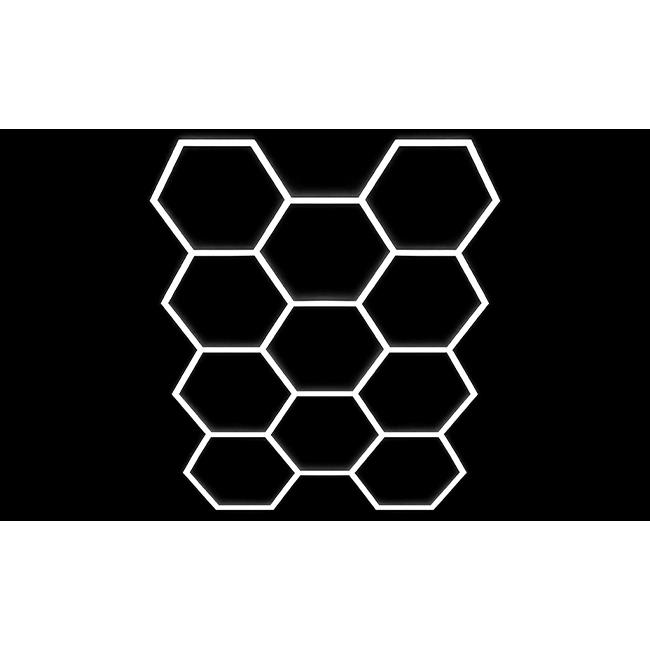 Hexagon LED lampa 11S 368W 336x238cm sada 6500K