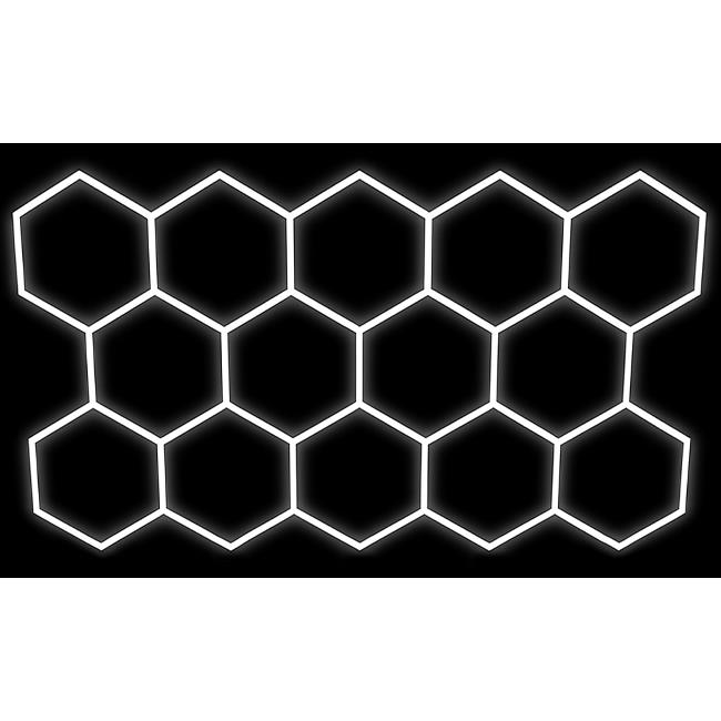 Hexagon LED lampa 14S 456W 420x238cm sada 6500K