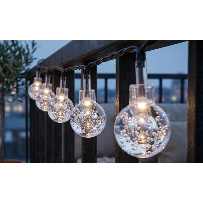 Solárna LED girlanda 100 lm, 3000 K teplá biela, IP44