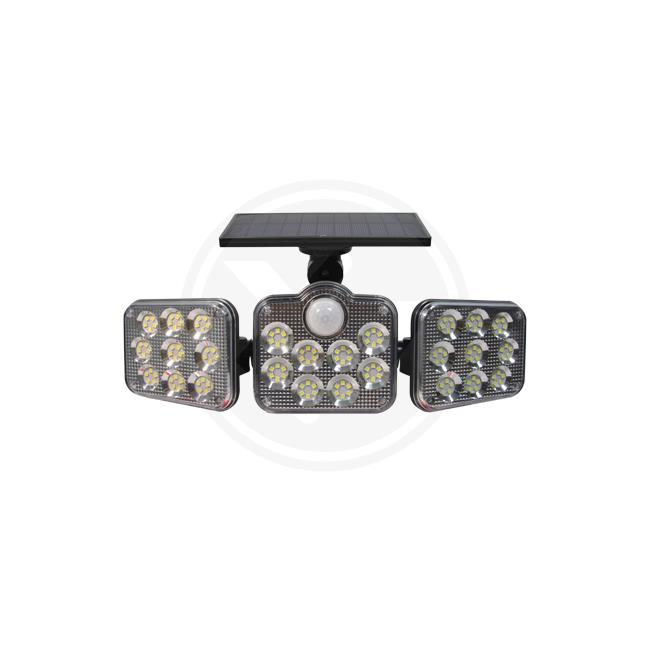 Solárny LED reflektor IP65 138SMD PIR diaľkový ovládač