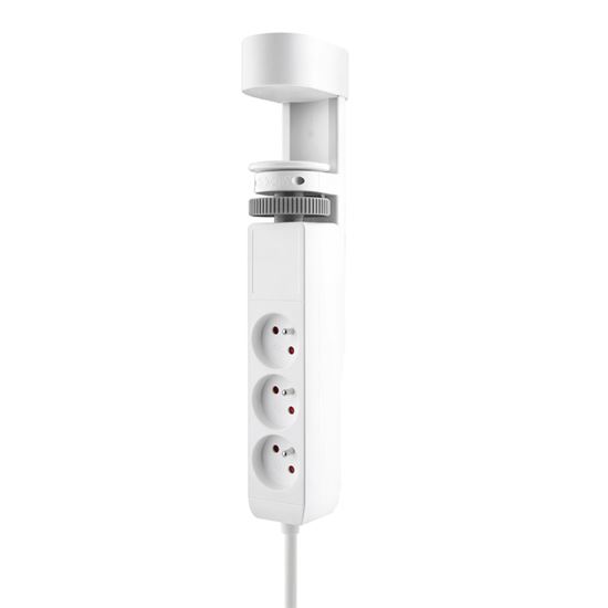 Solight stolná zásuvka 3×230V + USB-A + USB-C (PD 20W), 2 m, biela – bez vŕtania
