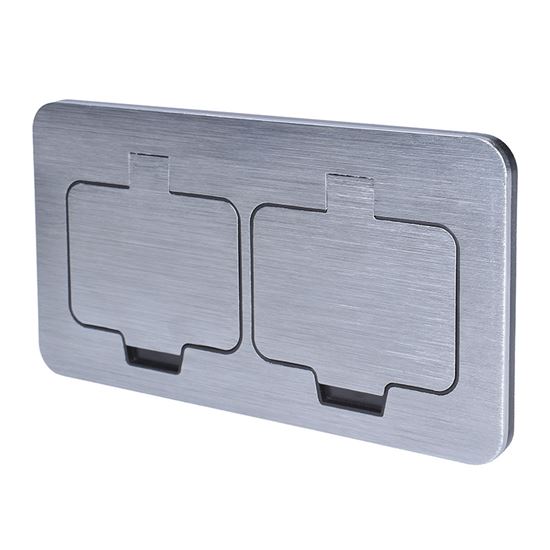 Solight vstavaná podlahová dvojzásuvka IP55