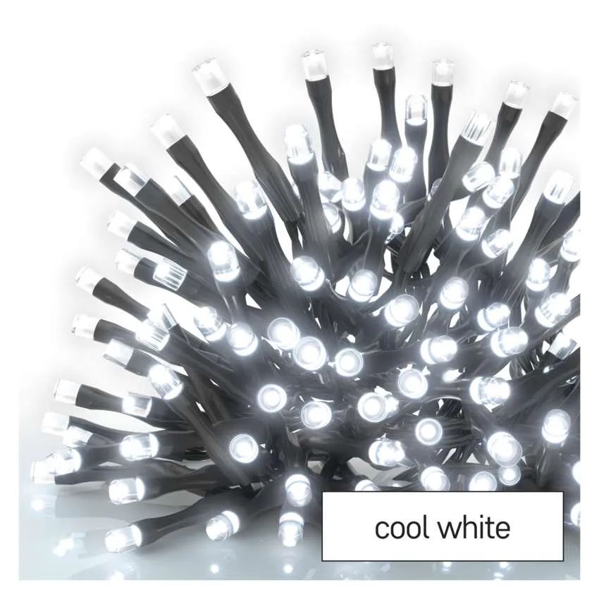 Standard LED spojovacia vianočná reťaz, 10 m, vonkaj. aj vnútor., studená biela