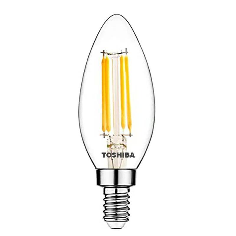 E14 STMIEVATEĽNÁ LED ŽIAROVKA 4.5W TEPLÁ BIELA FILAMENT TOSHIBA 