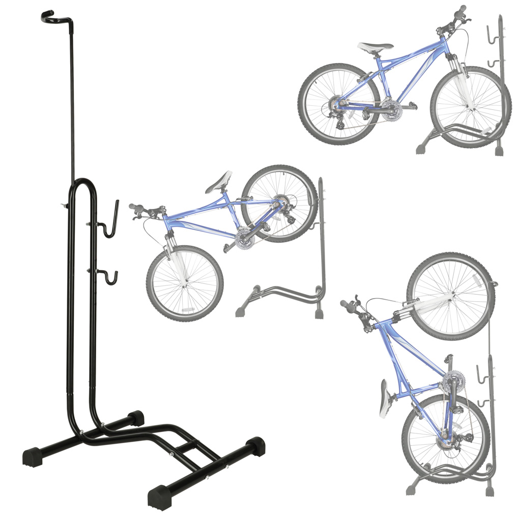 STOJAN NA BICYKLE ČIERNY KOVOVÝ OCEĽOVÝ PEVNÝ BICYKEL