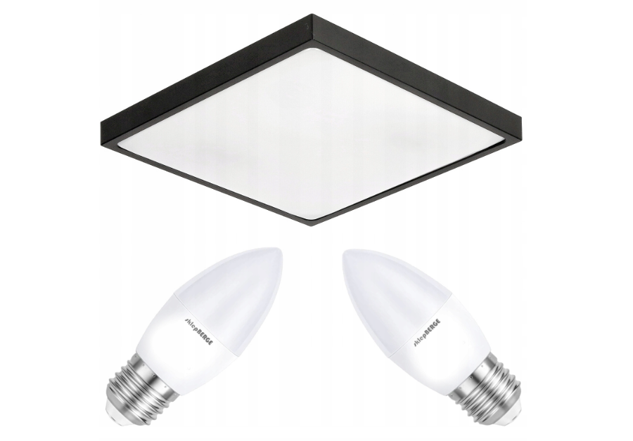 STROPNÉ SVIETIDLO LED LARI-S BLACK - 2XE27 IP20 + 2X E27 10W SVIEČKA - TEPLÁ BIELA