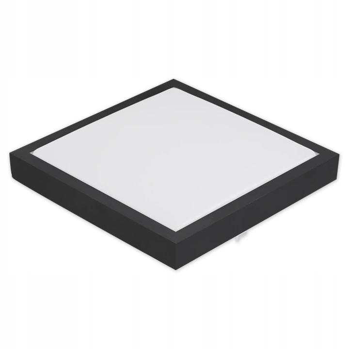 Svietidlo plafón LED štvorec 2xE27 230V black IP44