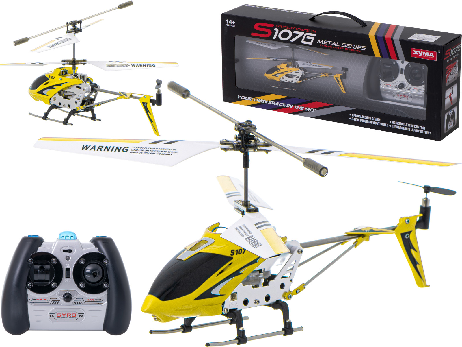 SYMA S107G RC VRTUĽNÍK ŽLTÝ