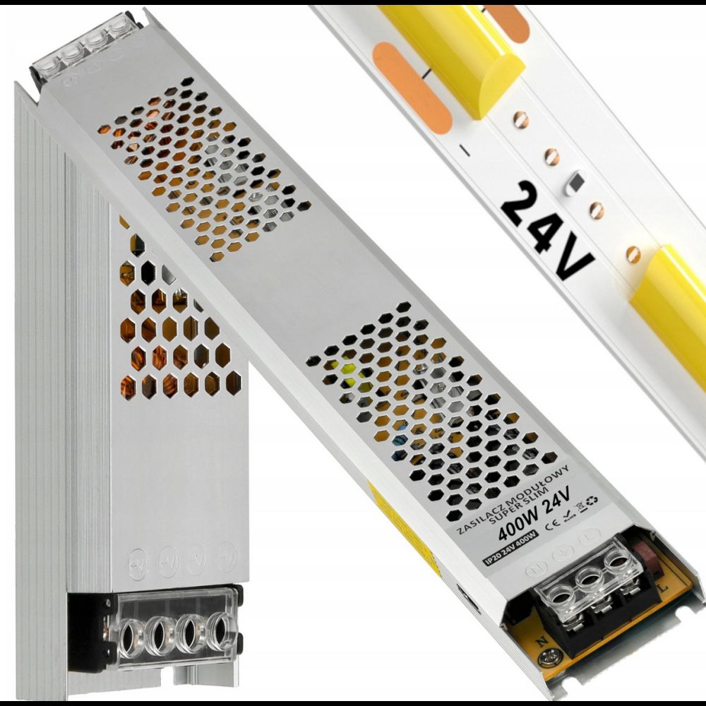 Tenký LED napájací zdroj 24V / 400W / 16,67A / IP20