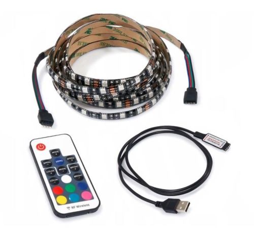 TV sada RGB LED pásik 5m USB + RGB ovládač