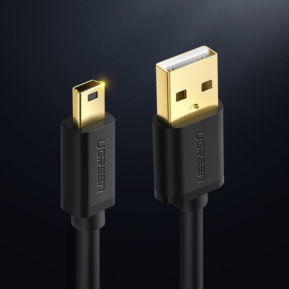 UGREEN KÁBEL USB - MINI USB 480 MBPS 1 M ČIERNY (US132 10355)